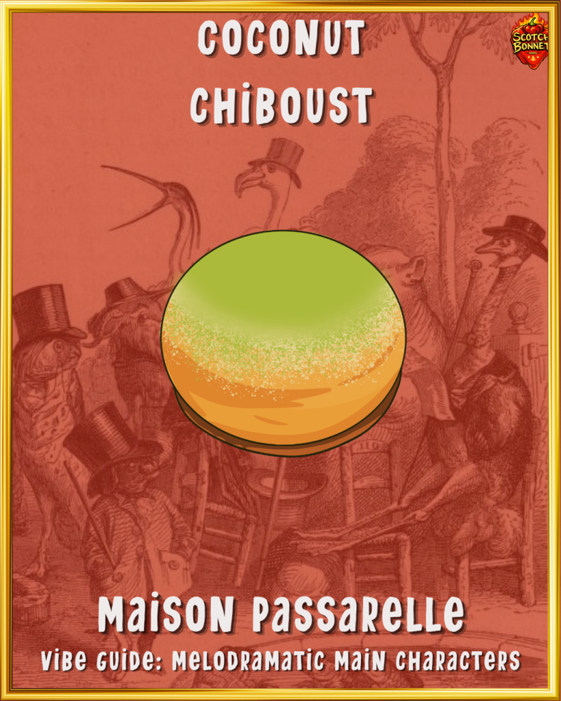 A circular chibout with green dust.